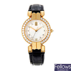 HARRY WINSTON - a lady's 18ct yellow gold Premier wrist watch.