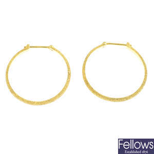 LINKS OF LONDON - a pair of 18ct gold earrings.