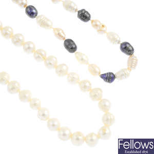 A selection of cultured pearl and bead jewellery.
