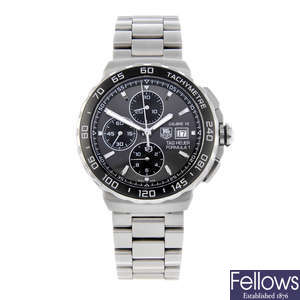 TAG HEUER - a gentleman's stainless steel Formula 1 Calibre 16 chronograph bracelet watch.