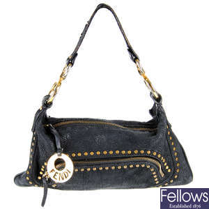 FENDI - a small studded pochette handbag.