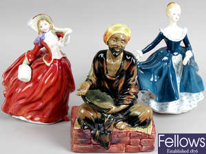 A group of assorted Royal Doulton figurines, etc.