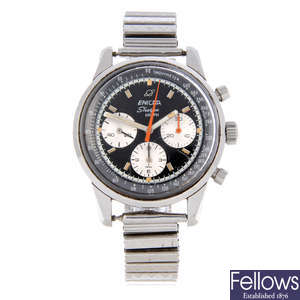 ENICAR - a gentleman's stainless steel Sherpa-Graph chronograph bracelet watch.