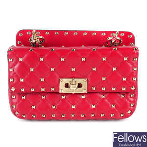 VALENTINO - a small quilted leather Rockstud Spike handbag