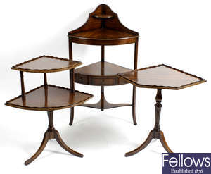 A selection of assorted reproduction mahogany furniture, etc.