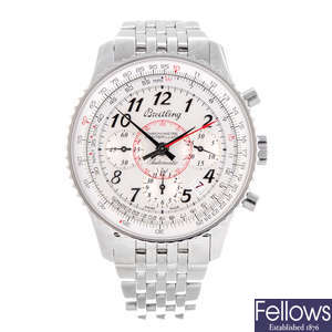 BREITLING - a limited edition gentleman's stainless steel Navitimer Montbrilliant chronograph bracelet watch.