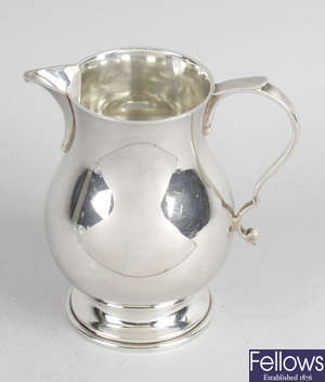 A modern silver jug.