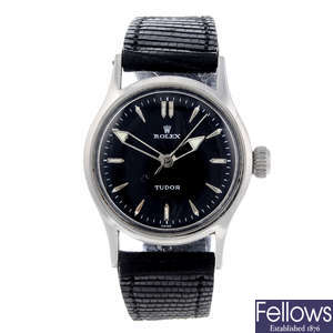 TUDOR - a mid-size stainless steel wrist watch.