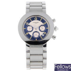 CHAUMET - a gentleman's stainless steel chronograph bracelet watch.