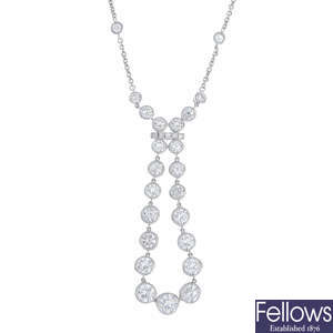 BOODLES - a platinum diamond necklace.