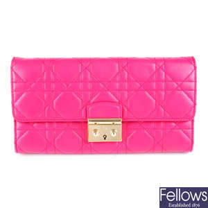 CHRISTIAN DIOR - a Cannage Miss Dior Wallet On Chain purse.