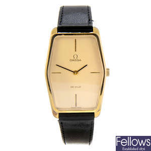 OMEGA - a gentleman's gold plated De Ville wrist watch.