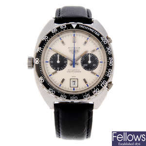 HEUER - a gentleman's stainless steel Autavia 'Jo Siffert' chronograph wrist watch.