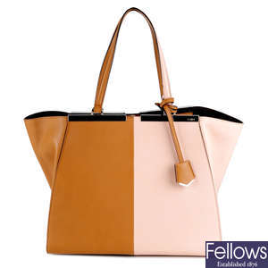FENDI - a leather bicolour 3Jours handbag.