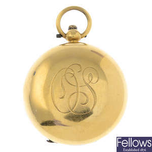 An Edwardian 18ct gold sovereign case.