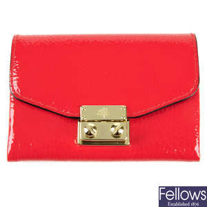 MULBERRY - a patent leather coin purse.