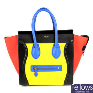 CÉLINE - a limited edition Mini Tricolour Sunflower Luggage handbag.
