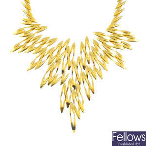 A 1970s 18ct gold necklace.