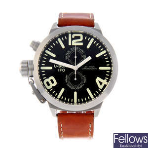U-BOAT - a gentleman's limited edition stainless steel IFO Left Hook chronograph wrist watch.
