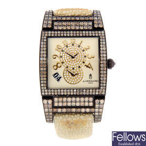 DE GRISOGONO - a lady's PVD-treated 18ct gold Instrumento No. Uno wrist watch.
