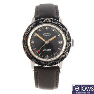ROTARY - a gentleman's stainless steel Gran Turismo Worldtime wrist watch.