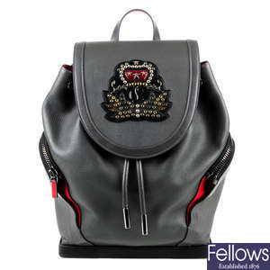 CHRISTIAN LOUBOUTIN - a Explorafunk leather backpack.