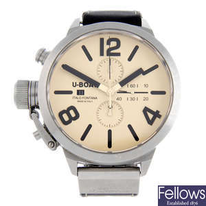 U-BOAT - a gentleman's stainless steel Italo Fontana chronograph wrist watch.