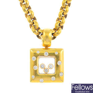 CHOPARD - a 'Happy Diamond' pendant, with chain.
