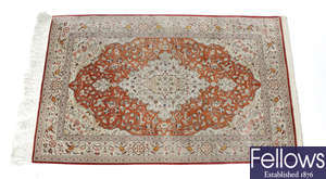 A 20th century machine woven silk work rug