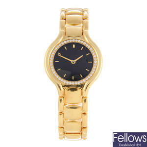 EBEL - a lady's 18ct yellow gold Beluga bracelet watch.