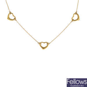 TIFFANY & CO. - an 'open heart' necklace.