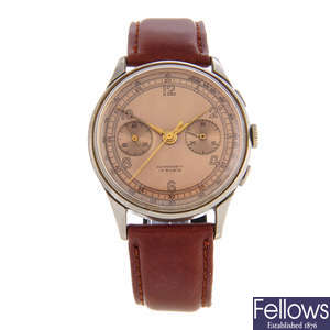 A gentleman's stainless steel chronograph wrist watch.