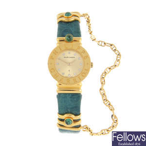 PHILIPPE CHARRIOL - a lady's gold plated wrist watch.