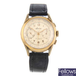 ACCURIST - a gentleman's gold plated chronograph wrist watch.
