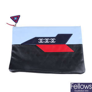 CHANEL - an Airline Collection leather clutch.
