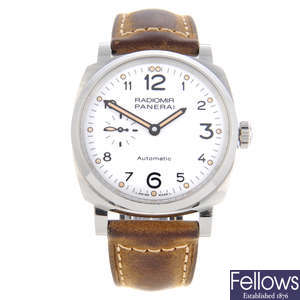 PANERAI - a gentleman's stainless steel Radiomir wrist watch.