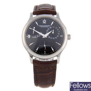 JAEGER-LECOULTRE - a gentleman's stainless steel Master Control Power Reverse wrist watch.