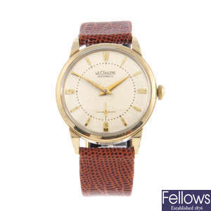 LECOULTRE - a gentleman's gold filled wrist watch.