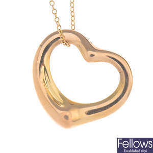 TIFFANY & CO. - an 'Open Heart' pendant.