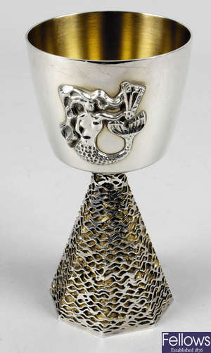 A silver and silver-gilt commemorative goblet for Ely Cathedral, no. 352/673.