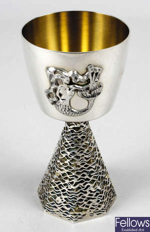 A silver and silver-gilt commemorative goblet for Ely Cathedral, no. 353/673.