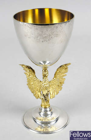 A silver and silver-gilt commemorative goblet for St. Paul's Cathedral, no. 333/600.