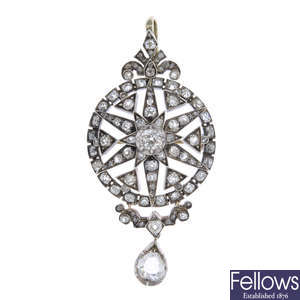 A diamond pendant.