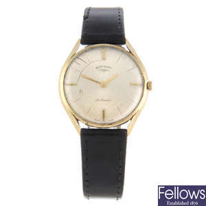 ROTARY - a gentleman's 14ct yellow gold wrist watch.