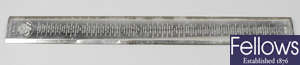 A modern silver 'Presidents Rule' twelve inch commemorative ruler, in fitted case.