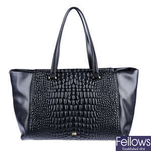 ROBERTO CAVALLI - a black faux leather Cavalli Class handbag.