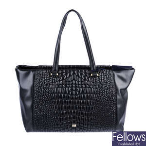 ROBERTO CAVALLI - a black faux leather Cavalli Class handbag.