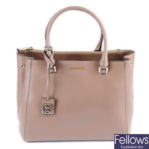 COCCINELLE - a taupe Saffiano leather handbag.
