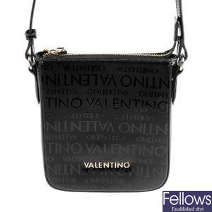 VALENTINO MARIO - a black PVC handbag.