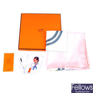 HERMÈS - a 'Brides De Gala' scarf and a pack of Knotting Cards.